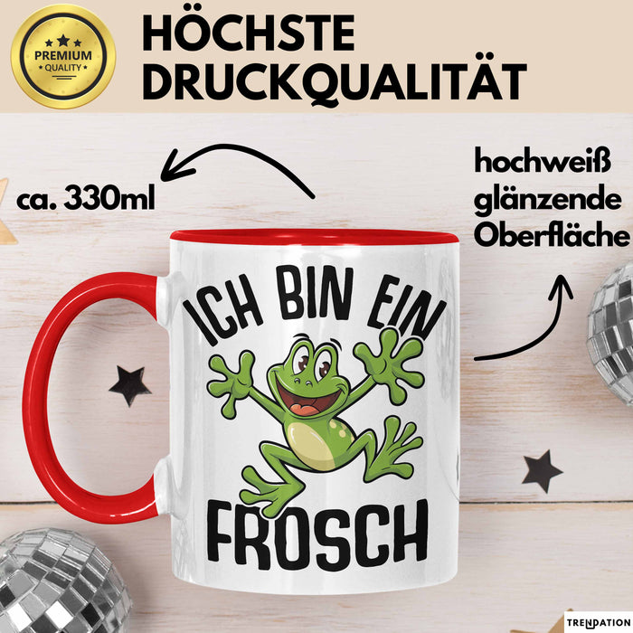 Frosch-Liebhaber Tasse Geschenk Ich Bin Ein Frosch Jungs Rot Trendation