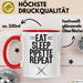 Biologe Tasse Geschenk Essen Schlafen Pipettieren Rot Trendation