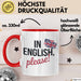 Englischlehrer Tasse Geschenk Auf Englisch Bitte Geschenk Rot Trendation