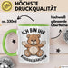 Teddybär Valentinstag Tasse Geschenk Kuscheliger kleiner Bär Grün Trendation