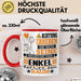 Enkel Geschenk Tasse Lustiger Spruch Erheben Sie Sich Der Enkel Betritt den Raum Rot Trendation