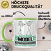 Model Geschenk Tasse Ich Bin Model Aber Sag Doch Einfach Superheld Lustige Geschenkdiee für Model Kaffee-Becher Grün Trendation