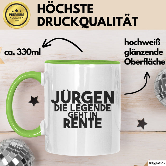 Juergen Tasse Juergen – Die Legende Geht In Rente Geschenk