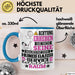 Hundegassi-Service Geschenk Tasse Lustiger Spruch Erheben Sie Sich Der Hundegassi-Service Betritt den Raum Blau Trendation