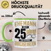 Ehemann Tasse Geschenk 25 Jahre Hochzeitstag Lustiger Spruch Silberhochzeit Grün Trendation
