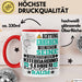 Kiteboarding-Lehrer Geschenk Tasse Lustiger Spruch Erheben Sie Sich Der Kiteboarding-Lehrer Betritt den Raum Rot Trendation