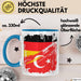 Türkei Deutschland Flagge Halb Deutscher Halb Türke Fußball Germany 2025 Europa Turkey Blau Trendation
