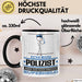 Polizist Geschenk Tasse Ich Bin Polizist Aber Sag Doch Einfach Superheld Lustige Geschenkdiee für Polizist Kaffee-Becher Schwarz Trendation