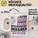Skifahrer Geschenk Tasse Lustiger Spruch Erheben Sie Sich Der Skifahrer Betritt den Raum Weiß Trendation