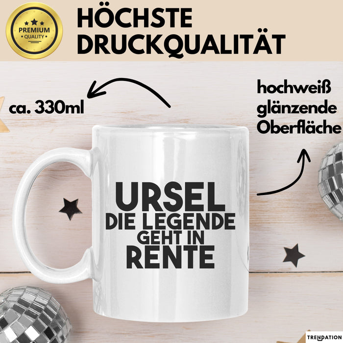 Ursel Tasse Ursel – Die Legende Geht In Rente Geschenk