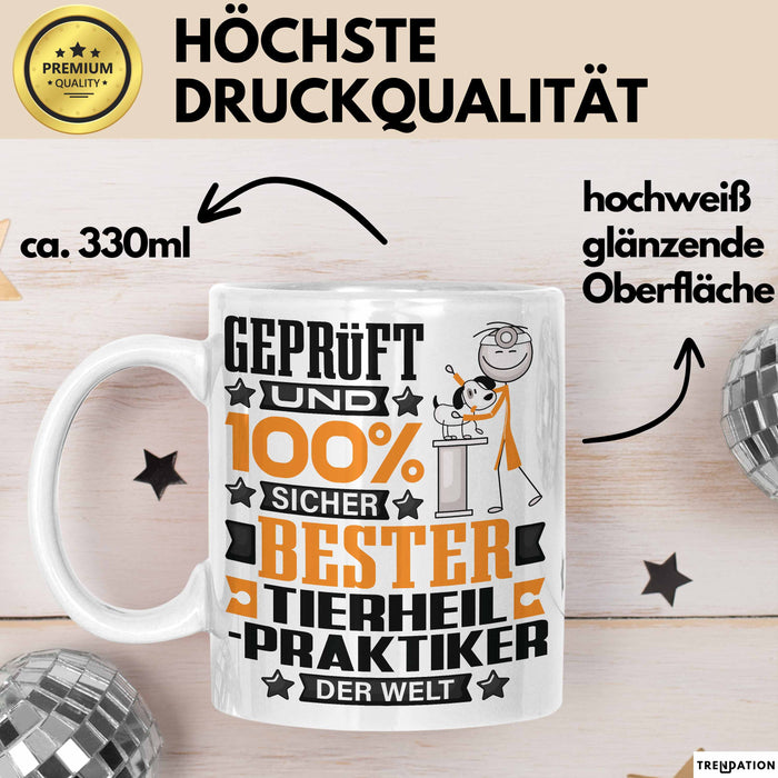 Tierheilpraktiker Geschenk Lustiger Spruch für Tierheilpraktiker Geschenkidee Bester Tierheilpraktiker Der Welt Weiß Trendation