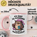 Sarkastische Eule Tier Kaffee Tasse Geschenk Lustige Geschenkidee Spruch Ich Darf So Aussehen Ich Hatte Nachtschicht Rosa Trendation