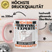 Survival-Experte Tasse Geschenk für Survival-Experte Geburtstag Lustiger Spruch Kaffee-Becher Was Ist Deine Superkraft Rosa Trendation