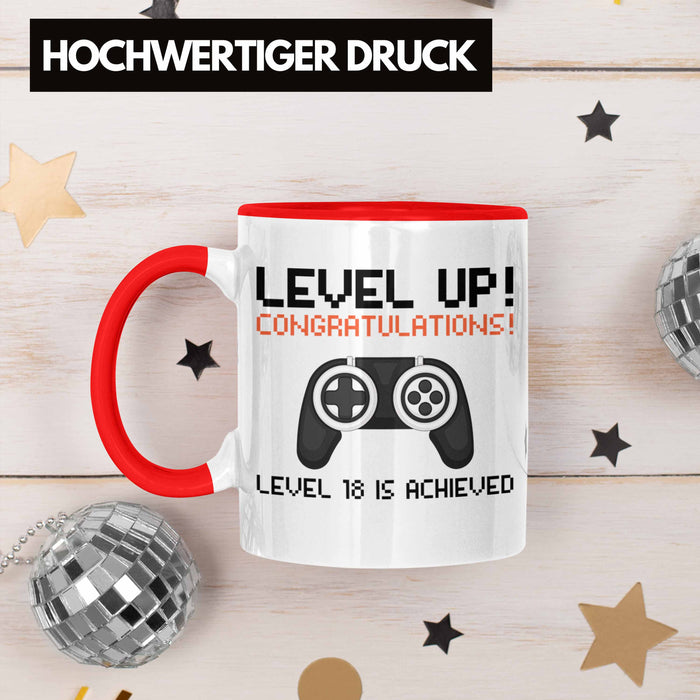Trendation - 18. Geburtstag Tasse Jungen Jungs Geschenk 18er Geschenkidee 18 Sohn Gamer Trendation