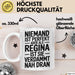 Regina Tasse Geschenk Niemand Ist Perfekt Regina Verdammt Nah Dran Geschenkidee Weiß Trendation
