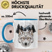 Wolf Tasse Geschenk Realistisch Berglandschaft Vollmond Geschenkidee Blau Trendation
