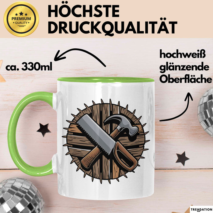 Zimmerer Tasse Geschenkidee Holzverarbeitung Experte Geschenkidee Lustig Grün Trendation