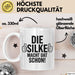 Silke Tasse Geschenk Die Silke Macht Dat Schon Geschenkidee Becher mit Name Weiß Trendation