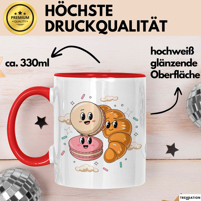 Bäcker Gebäck Tasse Geschenk Lustige Geschenkidee Spruch Für Gebäck Liebhaber Rot Trendation