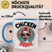 Huhn Tier Bauer Tasse Becher Geschenk Lustige Geschenkidee Spruch Hühnermama Blau Trendation