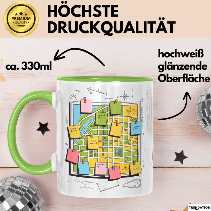 Stadtplaner Tasse Geschenk Lustige Geschenkidee Spruch Für Stadt Denker Grün Trendation