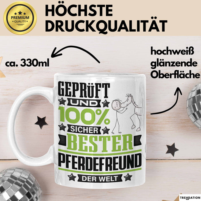 Pferdefreund Geschenk Lustiger Spruch für Pferdefreund Geschenkidee Bester Pferdefreund Der Welt Weiß Trendation