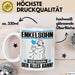 Enkelsohn Tasse Geschenk für Enkelsohn Der Mann Der Alles Kann Geschenkidee zum Geburtstag Weiß Trendation