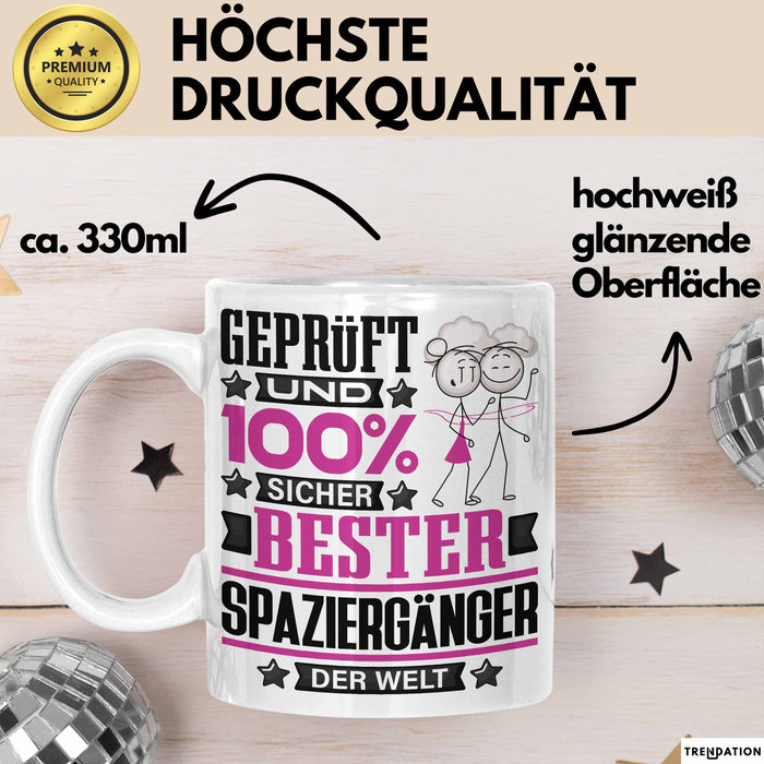 Spaziergänger Geschenk Lustiger Spruch für Spaziergänger Geschenkidee Bester Spaziergänger Der Welt Weiß Trendation