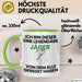 Jäger Geschenk Tasse Lustige Geschenkidee Geburtstag für Jäger Ich Bin Dieser Legendäre Jäger Von Dem Alle Geredet Haben Kaffee-Becher Grün Trendation