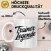 Fußballtrainer Fußballteam Tasse Geschenk Lustige Geschenkidee Spruch Trainer Legende Weiß Trendation