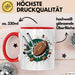 Rugby Fan Tasse Geschenkidee für Liebhaber harter Sportarten Rot Trendation