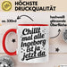 Ingeborg Tasse Geschenk Chillt Mal Alle Ingeborg Ist Ja Jetzt Da Geschenkidee Becher mit Name Rot Trendation