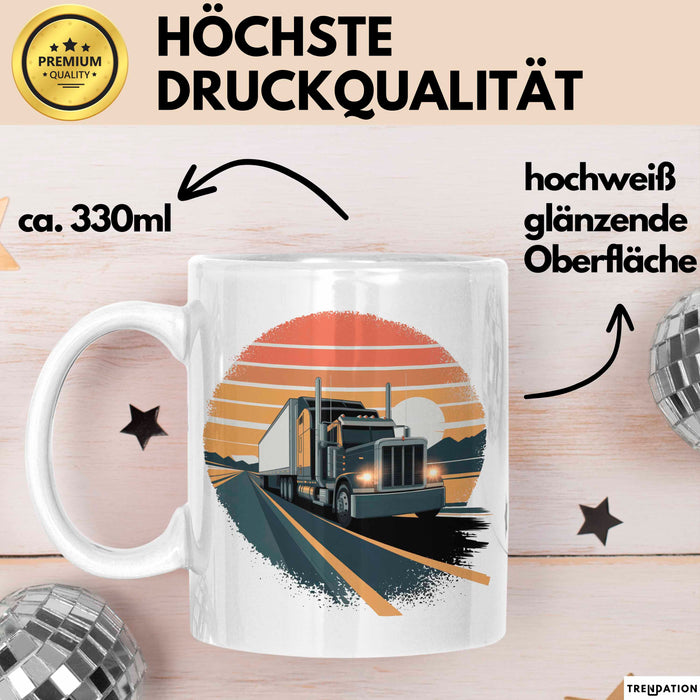 Lkw Fahrer Tasse Geschenkidee Fernfahrer Lustiger Spruch Geschenkidee Lustig Weiß Trendation