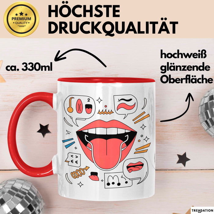 Akzent Coach Tasse Geschenk Lustige Geschenkidee Spruch Für Sprach Trainer Rot Trendation