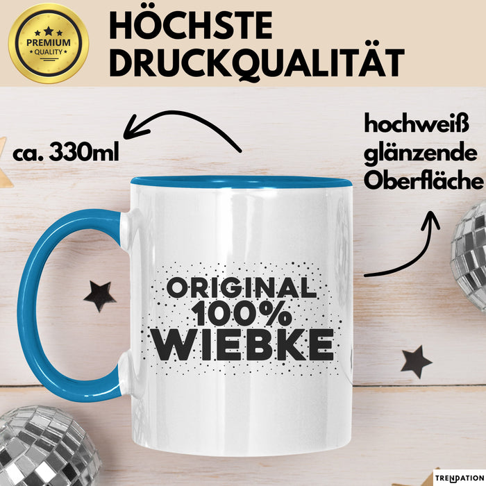Wiebke Tasse Original 100% Wiebke Geschenk Blau Trendation