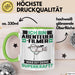 Abenteuerfilmer Tasse Geschenk für Abenteuerfilmer Geburtstag Lustiger Spruch Kaffee-Becher Was Ist Deine Superkraft Grün Trendation