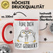 Mut Witzige Tasse Geschenk Zwei Pinguine Herz Süßes Design Mutig Rot Trendation