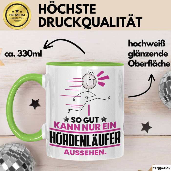 Hürdenläufer Geschenk Tasse So Gut Kann Nur Ein Hürdenläufer Aussehen Geschenkidee Kaffee-Becher Grün Trendation