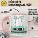 Model Geschenk Tasse Ich Bin Model Aber Sag Doch Einfach Superheld Lustige Geschenkdiee für Model Kaffee-Becher Rosa Trendation