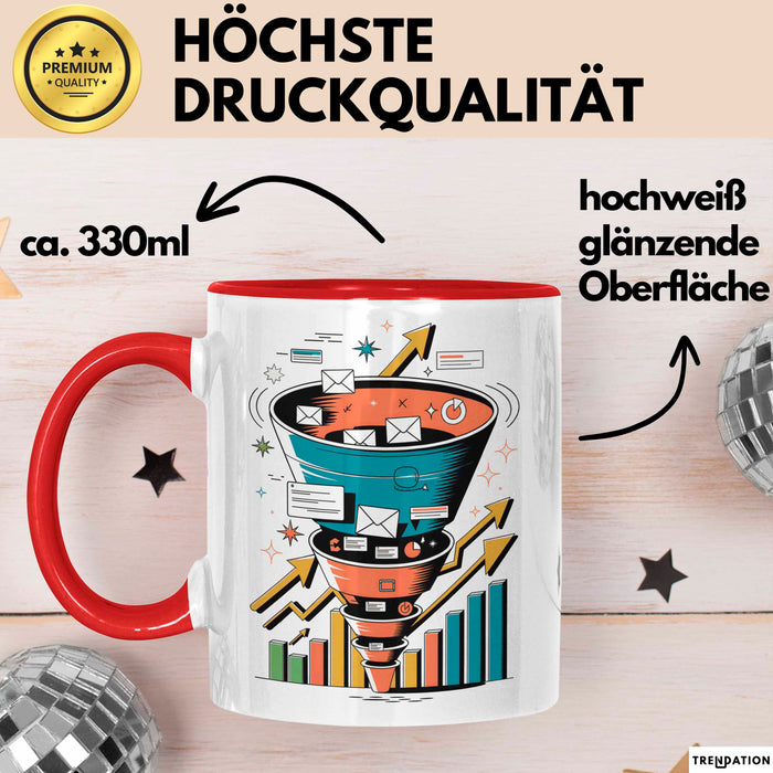 Marketing Manager Tasse Geschenk Lustige Geschenkidee Spruch Für Wachstums Manager Rot Trendation