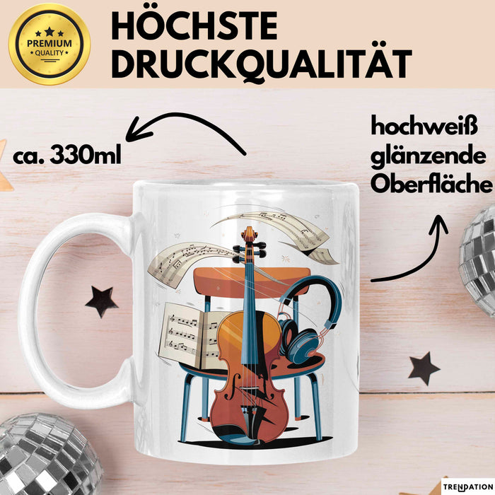 Musikstudent Tasse Geschenk Lustige Geschenkidee Spruch Für Übungs Krieger Weiß Trendation