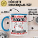 Boxer Tasse Geschenk für Boxer Geburtstag Lustiger Spruch Kaffee-Becher Was Ist Deine Superkraft Blau Trendation