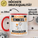 Enkel Tasse Geschenk für Enkel Geburtstag Lustiger Spruch Kaffee-Becher Was Ist Deine Superkraft Rot Trendation