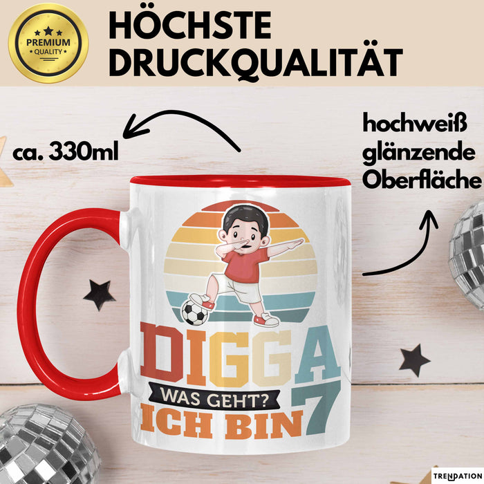 Digga Tasse Geschenk Siebter Geburtstag Lustiger Spruch Was Geht Rot Trendation