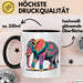 Elefant Tier Blumen Tasse Geschenk Lustige Geschenkidee Spruch Schwarz Trendation