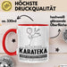 Karateka Geschenk Tasse Ich Bin Karateka Aber Sag Doch Einfach Superheld Lustige Geschenkdiee für Karateka Kaffee-Becher Rot Trendation