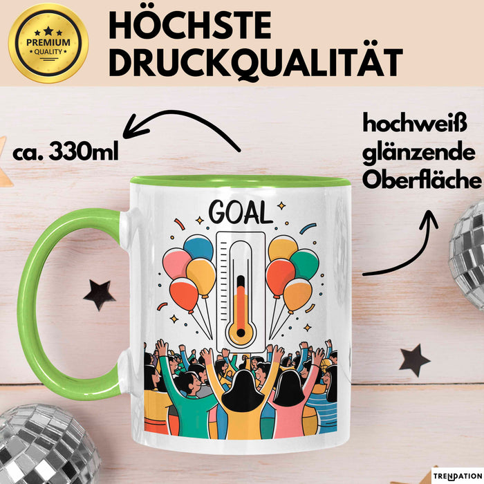 Fundraiser Tasse Geschenk Lustige Geschenkidee Spruch Für Spenden Champions Grün Trendation