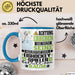 Eishockeyspieler Geschenk Tasse Lustiger Spruch Erheben Sie Sich Der Eishockeyspieler Betritt den Raum Blau Trendation