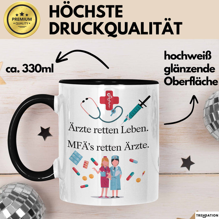 Medizinstudent Arzt Tasse Geschenk Lustige Geschenkidee Spruch Ärzte Retten Leben Mfas Retten Ärzte Trendation