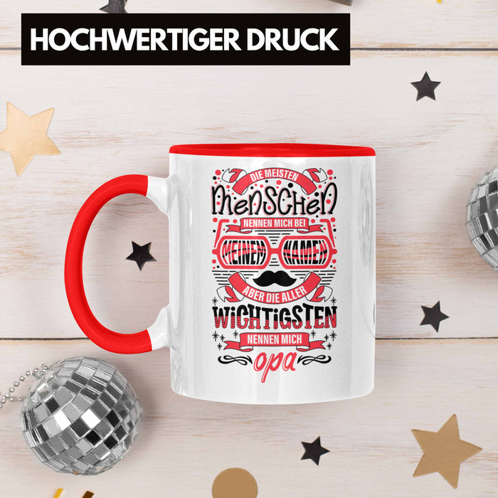 Opa Tasse Geschenk von Enkel Enkelin Bester Opa Der Welt Tasse Geschenkidee Bester Opa Der Welt Rot Trendation